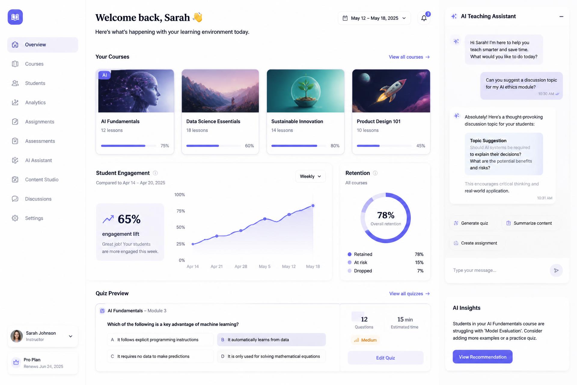 Scholar OS — AI Learning Platform dashboard